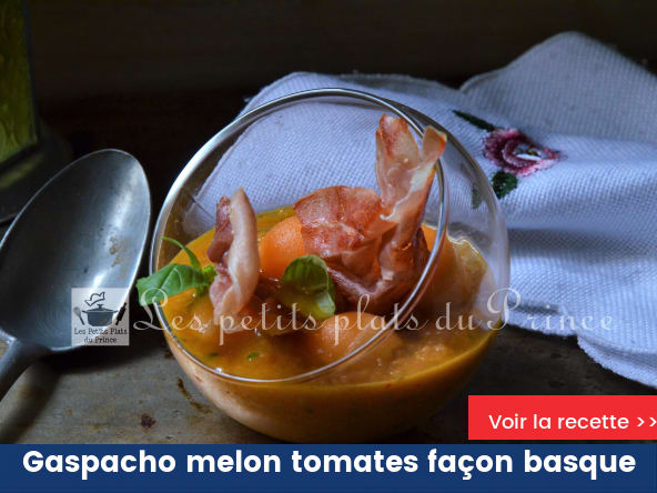 Gaspacho melon tomates façon basque